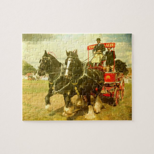 Pferd und Karren Puzzle (Horizontal)