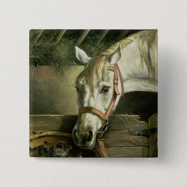 Pferd und Kätzchen, 1890 Button (Vorderseite)
