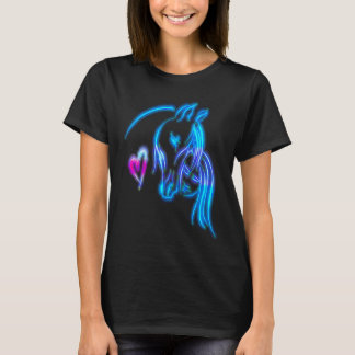 Pferd und Mädchen für Frauen Teenager Mädchen Reit T-Shirt