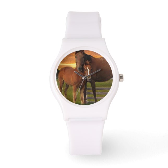 Pferd und Pony Armbanduhr (Vorderseite)