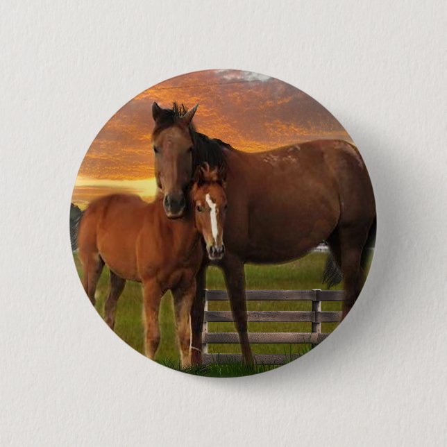 Pferd und Pony Button (Vorderseite)