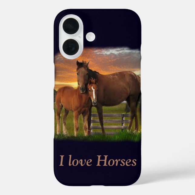 Pferd und Pony Case-Mate iPhone Hülle (Rückseite)