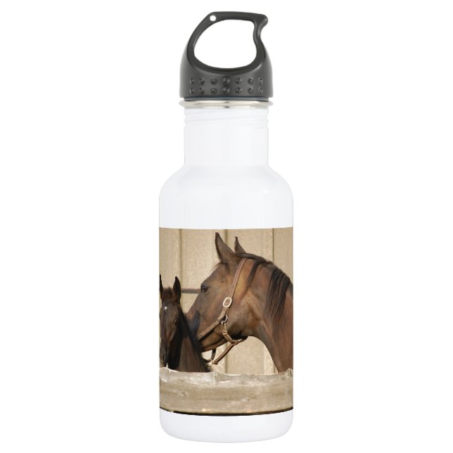 Pferd und Pony Edelstahlflasche (Vorderseite)