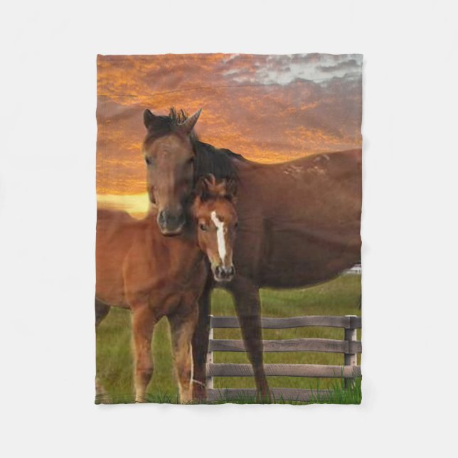 Pferd und Pony Fleecedecke (Vorderseite)