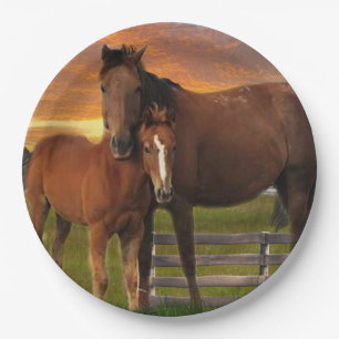 Pferd und Pony Pappteller