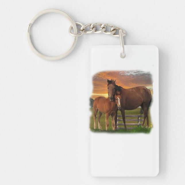 Pferd und Pony Schlüsselanhänger (Vorderseite)