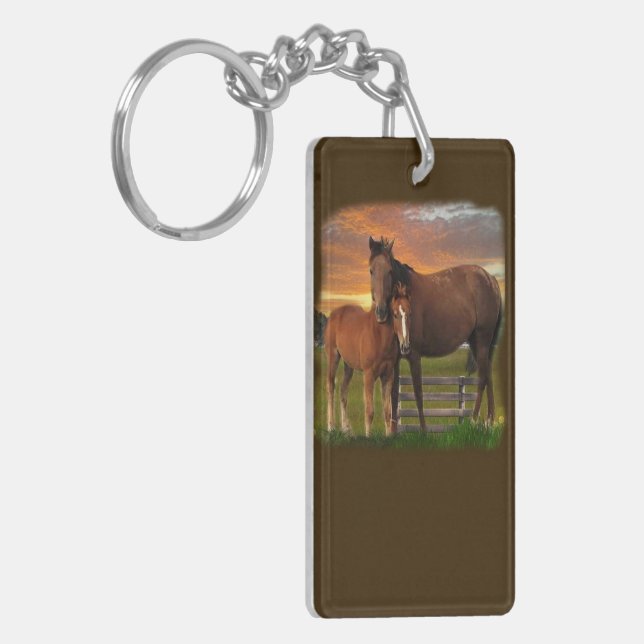 Pferd und Pony Schlüsselanhänger (Vorderseite links)