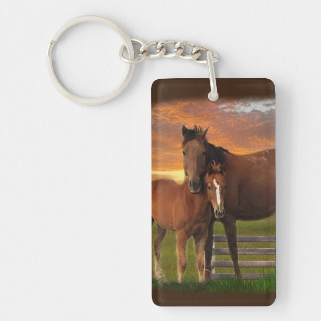 Pferd und Pony Schlüsselanhänger (Vorderseite)