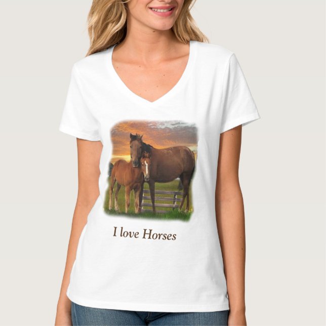 Pferd und Pony T-Shirt (Vorderseite)