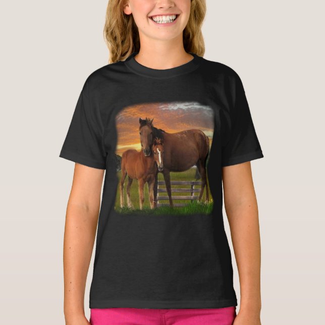 Pferd und Pony T-Shirt (Vorderseite)