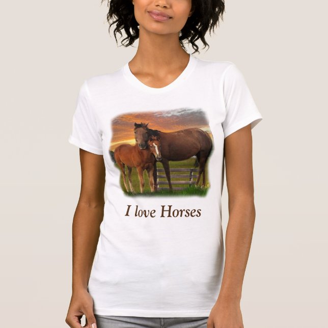 Pferd und Pony T-Shirt (Vorderseite)