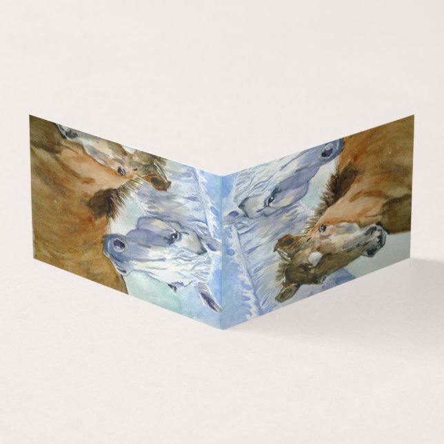 Pferd und Pony Visitenkarten (Vorderseite)