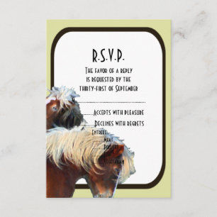 Pferd und Pony wedding REITERR.S.V.P RSVP Karte