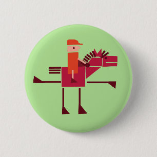 Pferd und Reiter Button