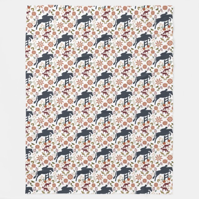 Pferd und Reiter Fleece Blanket Reittiere Dekorati (Vorderseite)