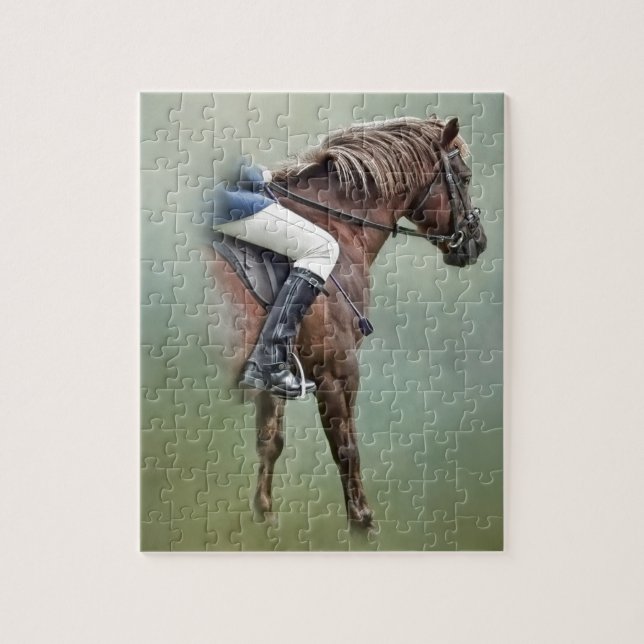 Pferd und Reiter Puzzle (Vertikal)