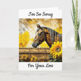 Pferd und Sonnenblumen | Entschuldigung für Ihren  Karte