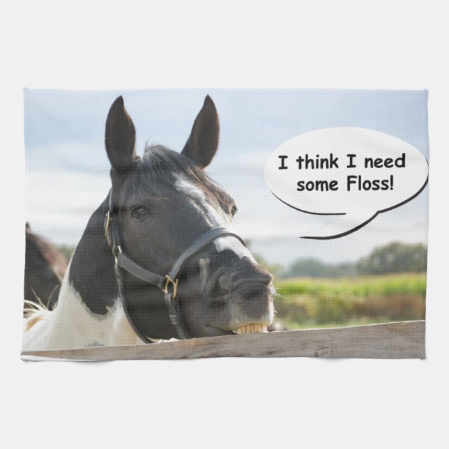 Pferd und Verlust Geschirrtuch (Horizontal)