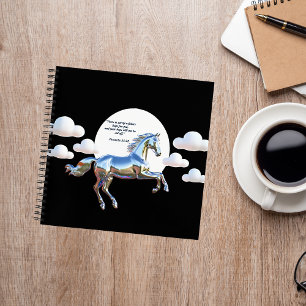 Pferd und Wolken verbringen Zeit mit Jesus Journal Notizbuch