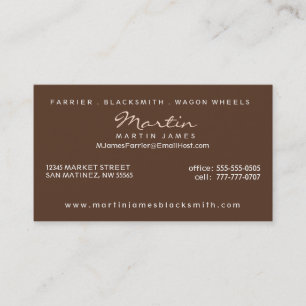 Pferd unter der Eichenbäume Sepia mit Monogramm Visitenkarte