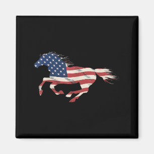 Pferd USA Patriotisches Pferd Amerikanische Flagge Magnet