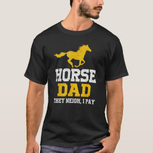 Pferd Vater sie Neige ich zahlen Vater Großvater V T-Shirt
