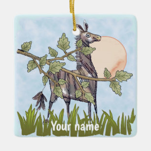 Pferd versteckt keramikornament