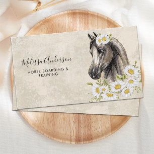 Pferd Vintage-Horse Daisy Personalisierte Reitspor Visitenkarte