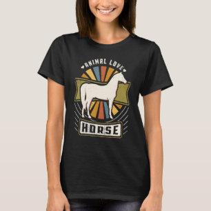 Pferd Vintage Klassisch Retro Tier T-Shirt