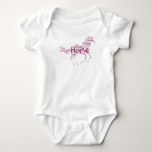Pferd Wortwolke Baby Bodysuit – Süßes Pferdeliebha Strampler