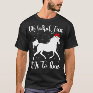 Pferd Xmas Oh Was Für Ein Spaß Es Ist Ein Pferd W T-Shirt