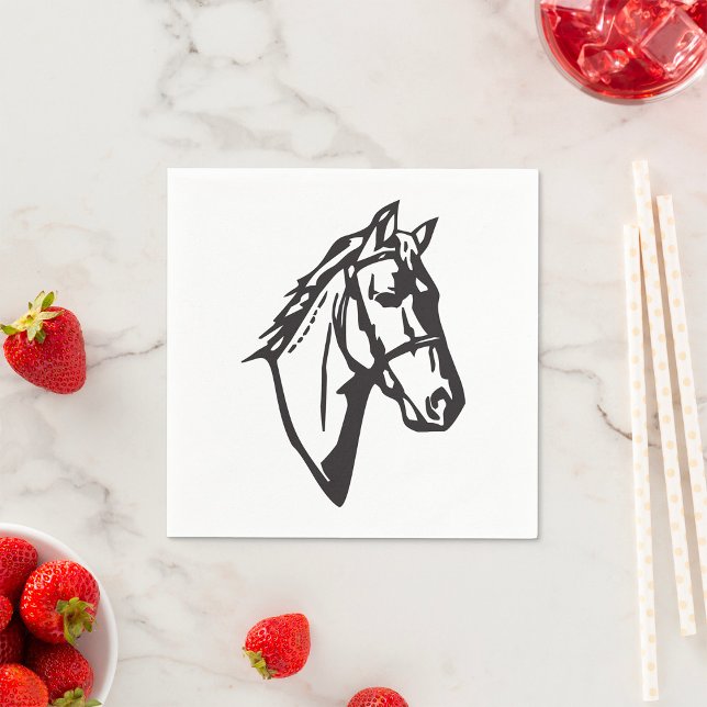 Pferd Zeichnend Papier Napkins Serviette (Von Creator hochgeladen)