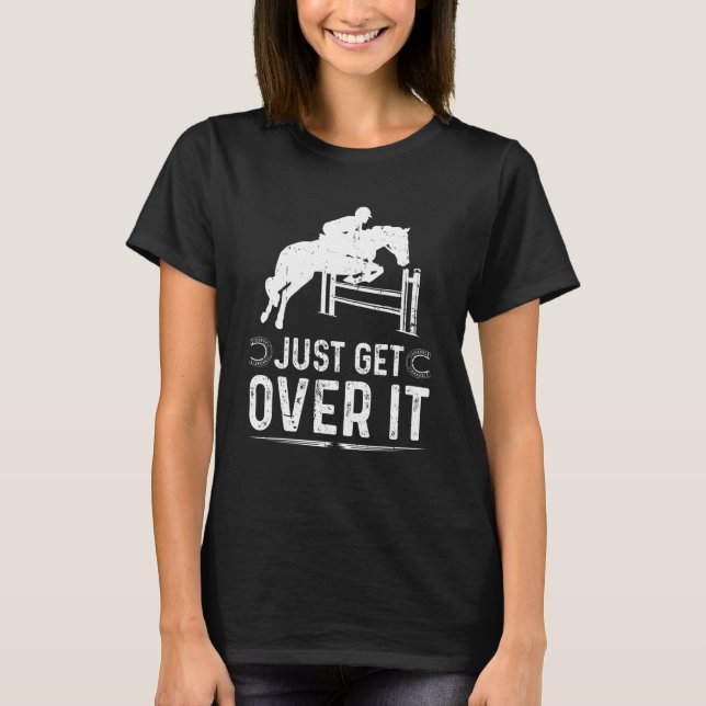 Pferd zeigen Frauen Mädchen Männer einfach überhol T-Shirt (Vorderseite)