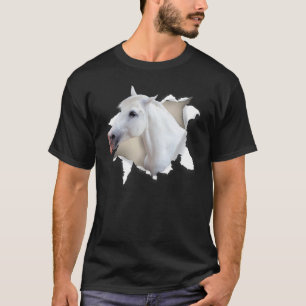 Pferd zerrissenes Tuch  Pferd  Für Mädchen Jungen  T-Shirt