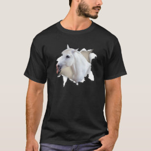 Pferd zerrissenes Tuch  Pferd  Für Mädchen Jungen  T-Shirt