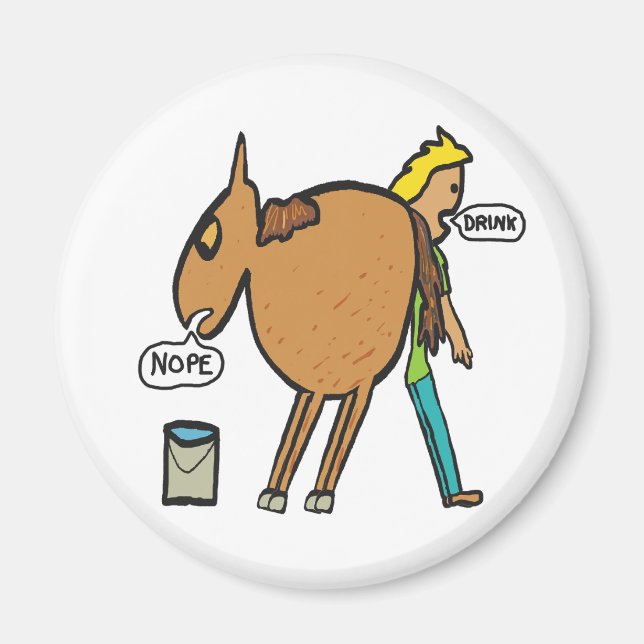 Pferd zum Wasser Magnet (Vorne)