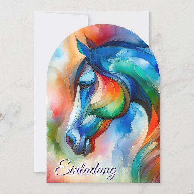 Pferdchen  einladung (Vorderseite)