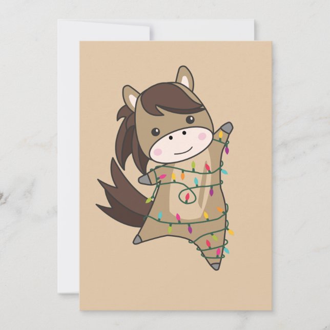 Pferdchen Pony Weihnachten Schnee Winter Tiere Pfe (Vorderseite)