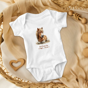 Pferdchen-Schlaf - Personalisiert Baby Strampler