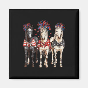 Pferde 4. Juli Patriotisches Pferd Amerikanische F Magnet