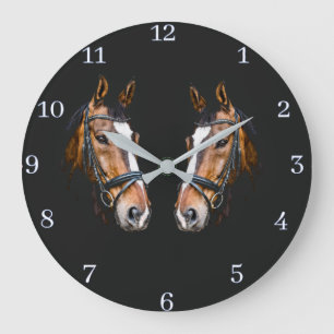 Pferde Acryl Wanduhr
