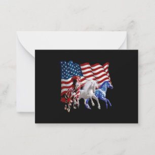 Pferde Amerikanisches Flaggenpferd Mitteilungskarte