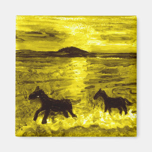 Pferde an der goldenen Küste Magnet