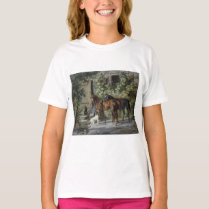 Pferde an der Porch (von Albrecht Adam) T-Shirt