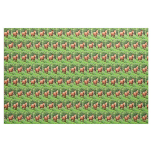 Pferde auf dem Land Stoff (Yard (91,4 cm))