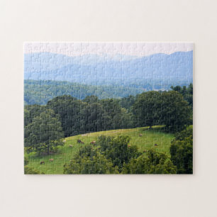Pferde auf den Blue Ridge Mountains Puzzle