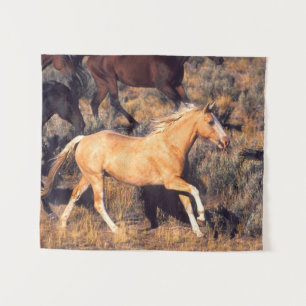 Pferde auf einer Ponderosa-Ranch Wandteppich