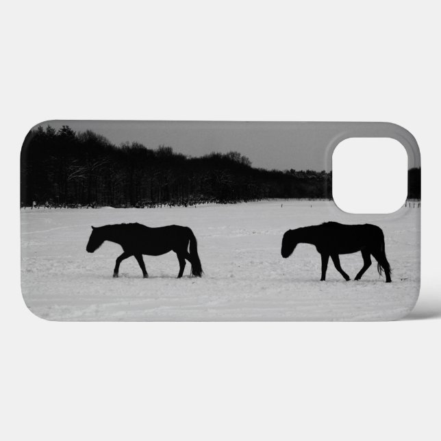 Pferde auf Snow-ipha Case-Mate iPhone Hülle (Rückseite (Horizontal))