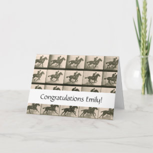 Pferde Bewegungs Vintage Fotografie Karte