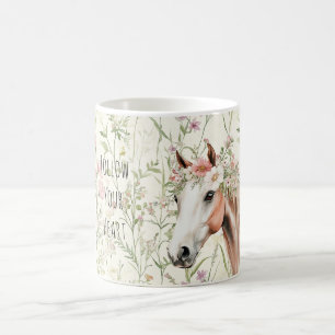 Pferde-Blumenkranz Kaffeetasse